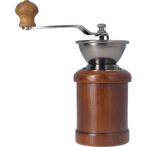 Moulin à café Manuel en Acier Inoxydable Rétro Poignée Ergonomique à Manivelle Noyau de Broyage Conique Moulin à Grains de café Portable pour la Cuisine à Domicile (Couleur sombre). (1/5)