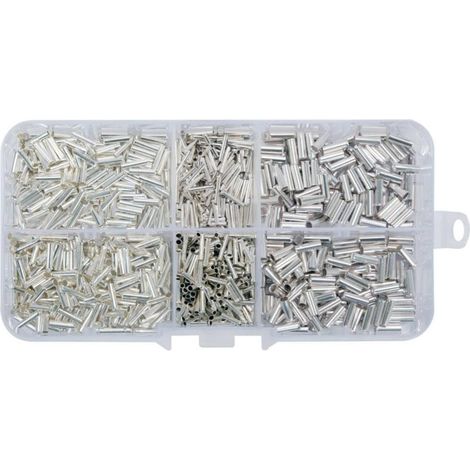 Ensemble de 1000 embouts de fil en laiton – 5 tailles (Ø 0,5 à 2,5 mm), longueur 6/7 mm
