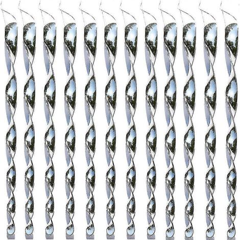 12 Stück reflektierende Windspiralen-Vogelscheuchen, reflektierende Vogelabwehr, Gartendekoration für Balkon und Garten