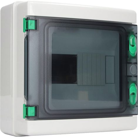Boîte de Distribution 8 Voies IP65 Boîte de Disjoncteur 8 avec Montage sur Rail DIN Convient pour une Utilisation en Extérieur et en Intérieur Impact et Installation Facile (1/5)
