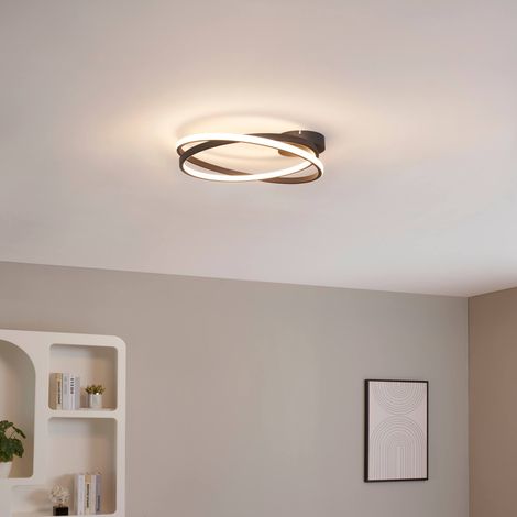 Plafonnier design noir LED dimmable 50 cm - Unity (1/5)