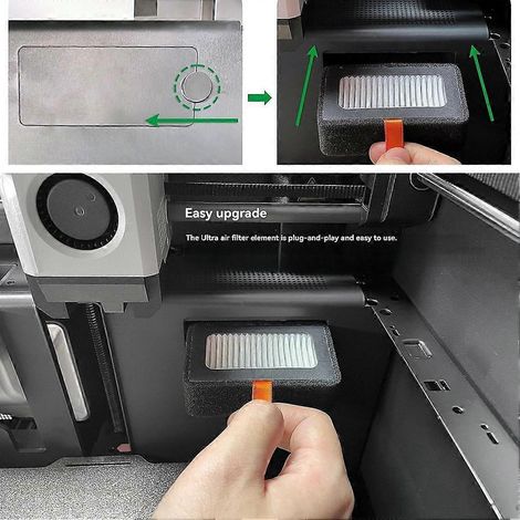 Aktivkohle HEPA 13+ Kombi-Luftfilter für Ultra Bambu Lab X1 P1 Serie 3D-Drucker (Ersatzteil, 1 Stück) (1/5)