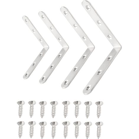4pcs L-shaped Stainless Steel Corner Brace Set (1/5)