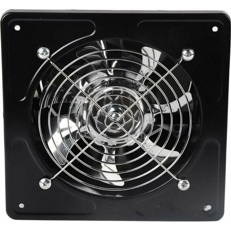 Ventilatore permanente, ventola di estrazione dell'aria, diametro del foro di perforazione 150 mm, ventola di estrazione dell'aria da 40 W, ventola di estrazione a parete per cucina e bagno (nero) - R (1/5)