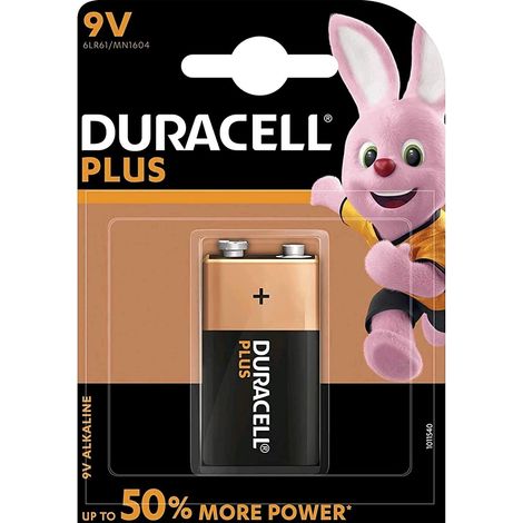 Lotto 100 PZ Pila Batteria Alkaline Plus Torce Telecomandi Duracell 6LF22 9 Volt