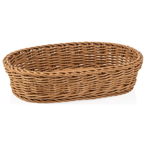 Panier ovale 32 x 23 cm H 7 cm marron polypropylène WEAVER PRO - Was Germany (1/2)