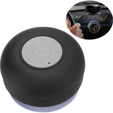 Enceinte Bluetooth Mini Étanche pour Salle de Bain avec Ventouse, Lecteur de Musique sans Fil