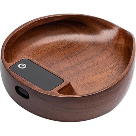 Balance à café électronique en bois de noyer avec précision de 0,1 g, rechargeable via USB-C, base en silicone antidérapante pour expresso et cuisine (1/5)