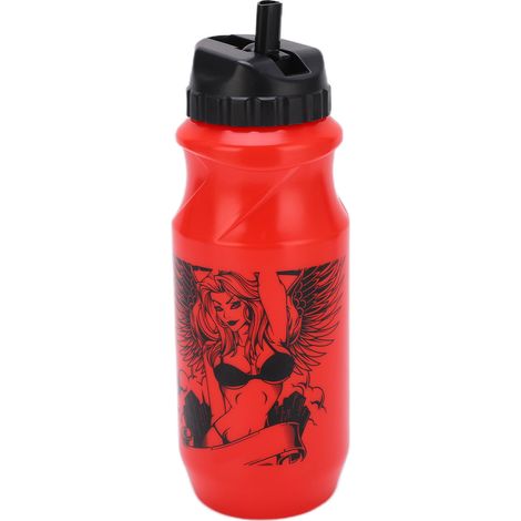 650 ml Fahrrad-Trinkflasche, leicht zu reinigen, verbreiterter und abnehmbarer Hals, elegantes Rot. (1/5)