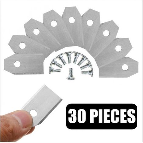 30 Lames de rechange pour Husqvarna Automower & Gardena robot tondeuse 0,75 mm avec Vis (1/4)
