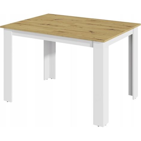 Table à Manger Extensible Chêne artisanal - Résistante aux rayures et à l'humidité - 170 x 80 x 75 cm (1/5)