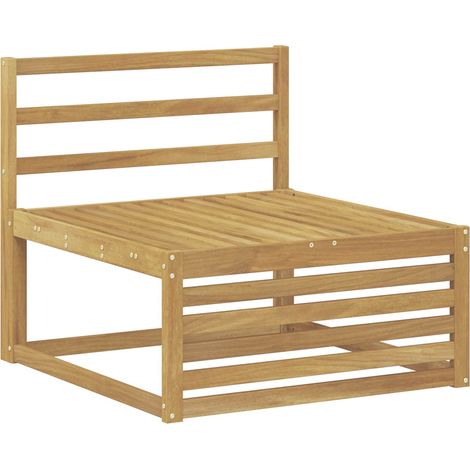 Maison Exclusive - Outdoor Mittelsofa Massivholz Akazie Weiß 83 x