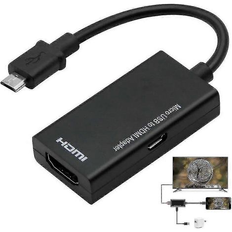 Adaptateur câble micro USB vers HDMI 1080p HD TV compatible avec les téléphones Android et les téléphones portables (1/5)