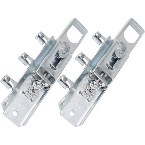 Charnières de Porte D'armoire Lot de 2 Pièces en Acier Laminé à Froid Argenté, Support Mural Pratique Suspendre de Meubles Cuisine et Rangement (1/5)