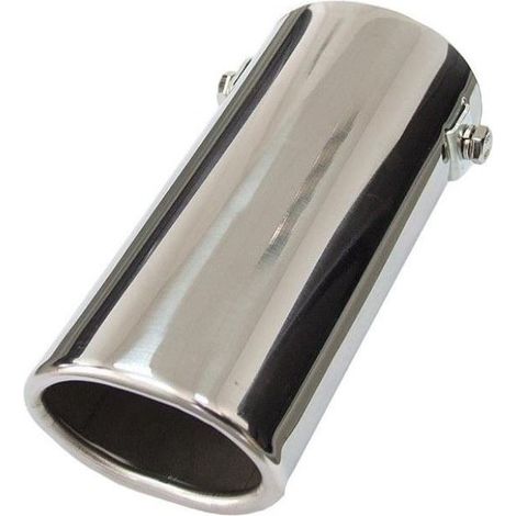 Embout universel d'échappement pour voiture, Ø 30–50 mm, longueur 15 cm, chromé