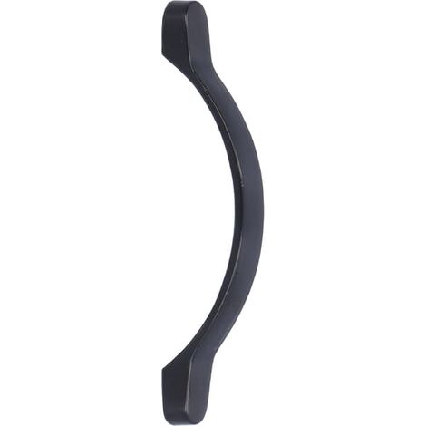Poignée de meuble en alliage de zinc noir 11 x 2,4 cm pour tiroir ou porte de placard. 1 poignée + 2 vis incluses pour cuisine et salle de bain. (1/5)