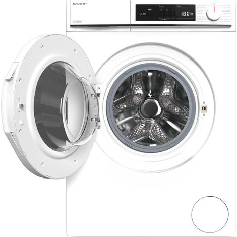 Sharp ES-NFA612BWNA Lavatrice Frontale 6 Kg 1400 rpm Classe A Motore Inverter Allergy Smart 15 programmi (84.5x59.7x49.7 cm) colore Bianco