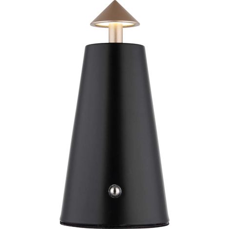 Tischleuchte Beistelllampe Leselampe cappuccinofarben dimmbar Touch H 19 cm
