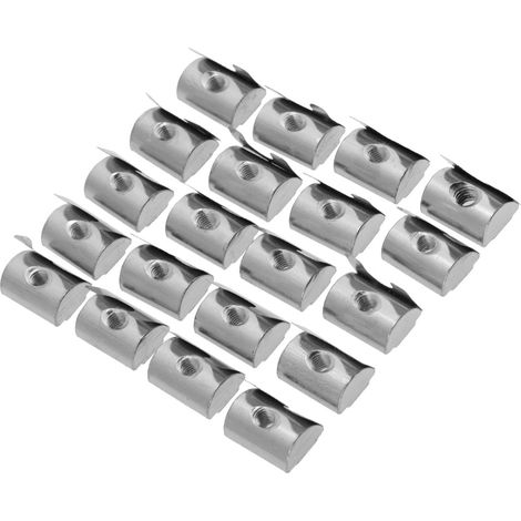 M8-Sicherungsmutter, Federmutter für 40-mm-Aluminiumprofile, Befestigungszubehör, 20er-Packung (1/4)