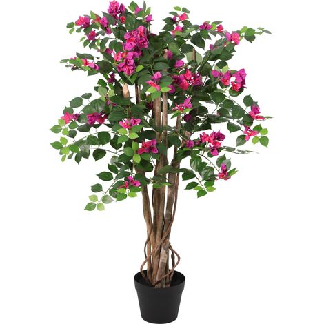 Bougainvillier Artificiel Plante Décorative Intérieure Fleurs Colorées Style Méditerranéen 120 cm - PANGIVO (1/5)