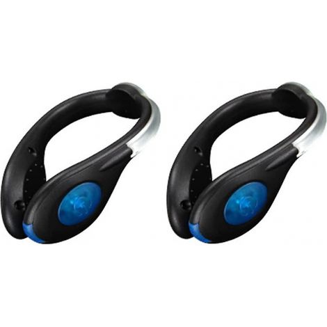 BEBUSINGOTO Leichter Sicherheitsschuhclip, Nachtlaufausrüstung für Outdoor-Sportarten, USB-Aufladung, Farbwechsel, RGB-Stroboskop und Dauermodus, Blau (1/5)