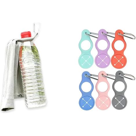Porte-bouteille 2 en 1 avec porte-serviettes, pour sac à dos, ceinture, randonnée, clip pour porte-bouteille, 6 pièces (1/5)
