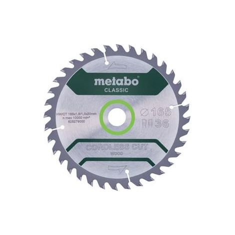 Metabo CORDLESS CUT WOOD CLASSIC 628279000 Kreissägeblatt 165 x 20 x 1 mm Zähneanzahl: 36 1 St. (1/3)