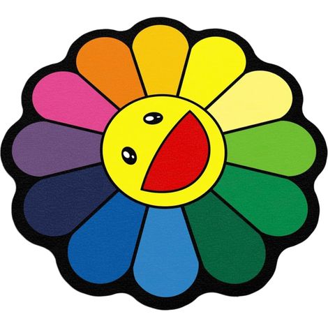 Tapis Tournesol Forme Spéciale Antidérapant Convient pour le Salon et la Chambre (120x120cm) (1/5)