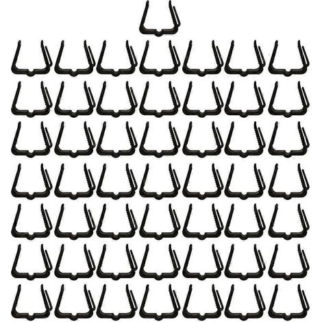 50 attaches lumineuses en plastique durable pour gouttières et bordures de toit, lot de 50 pinces solides pour décorations extérieures, clips de suspension légers et résistants. (1/4)