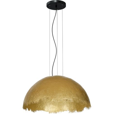 Lampada a sospensione semisferica oro E27 Compo Luminex