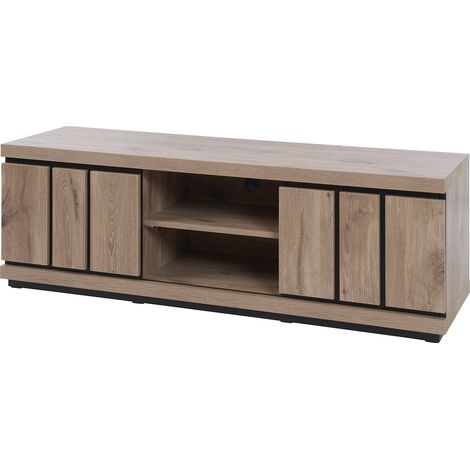 Meuble TV contemporain 155 cm chêne canyon Stephie (1/5)