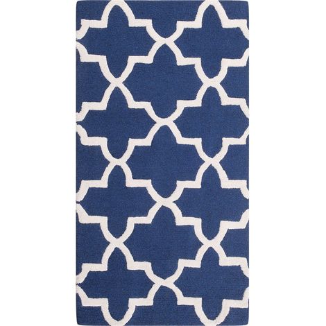 Teppich SILVAN Marineblau 80 x 150 cm Wolle