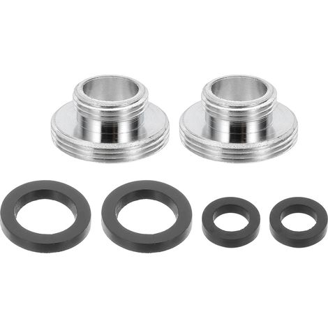 2Pièces Adaptateur De Mousseur De Robinet, M14 Mâle À M22 Mâle Avec Joint, Longueur 10mm, Réducteur De Robinet Aérateur, adaptateur robinet cuisine pour tuyau d'arrosage, Aérateu (1/5)