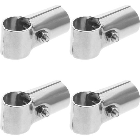 Filiyano-Lot de 4 colliers de serrage en T pour clôture grillagée, en acier inoxydable, avec vis et écrous, pour usage domestique. (1/5)