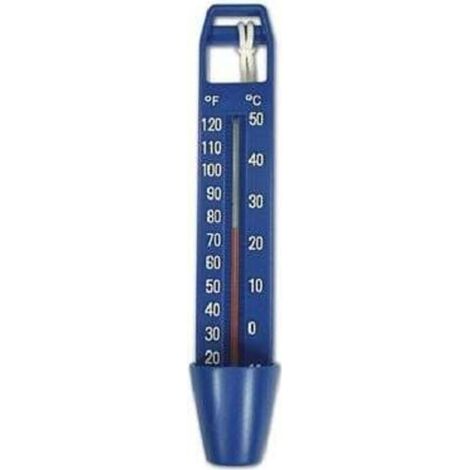 Thermomètre flottant bleu 15cm pour piscine - Lecture facile
