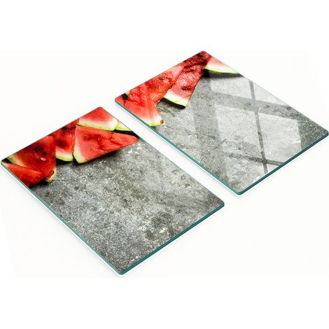 Pannelli decorativi multifunzionali in vetro con stampa di anguria, 2x40x52 cm (1/5)