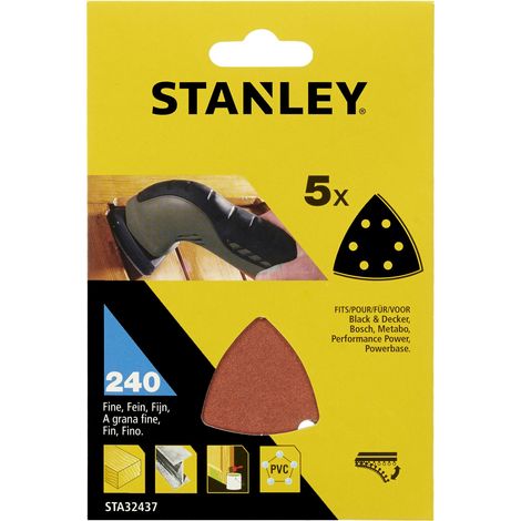 5 hojas de lija.Grano 240. STY-STA32437-XJ