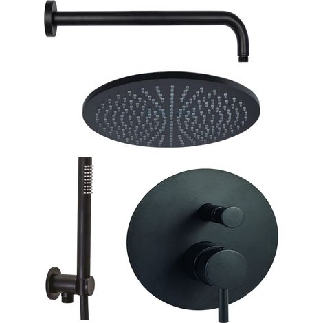 Kit doccia completo nero opaco Paffoni Light KITLIG015NO