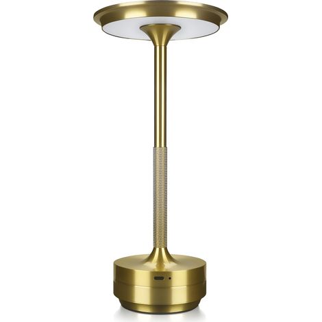 Lampe Table Fil LED Tactile Rechargeable Métal 3 Températures Couleur Intensité Variable Batterie 5200mAh USB C Chambre Bar Terrasse (1/5)