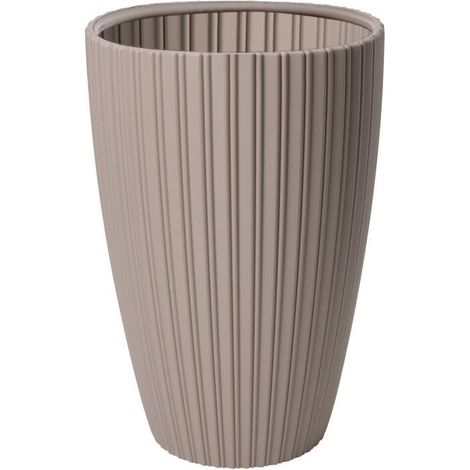 Maceta - GARDEN ID - Elegante - 40 x 58 cm - Para jardín, balcones o interiores - Taupe