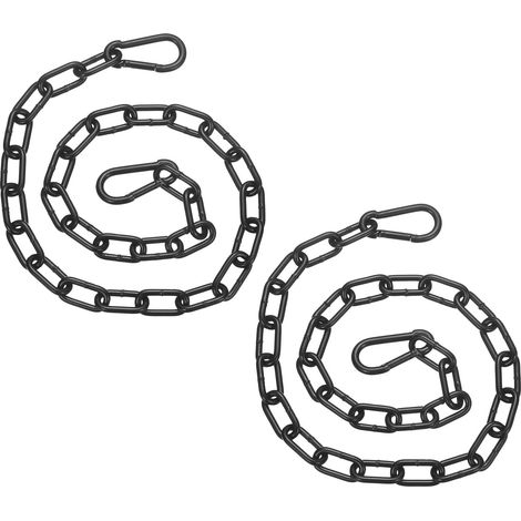 2 Pcs Chaîne De Porte 26 In x 4mm Diamètre De Chaîne Noir (1/5)
