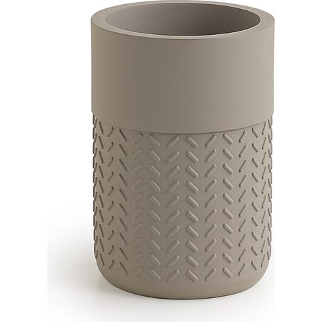 Vaso Portacepillos De Resina Gris Para Encimera Tamerice (1/3)