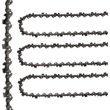 Kettensägenketten, 3 Stück, 12 Zoll Kettensägenkette, 45 Treibglieder, Ölführungsschiene, 3/8 Zoll Kettenteilung, Sägekette für 30 cm Kettensägenführungsschienen (1/4)