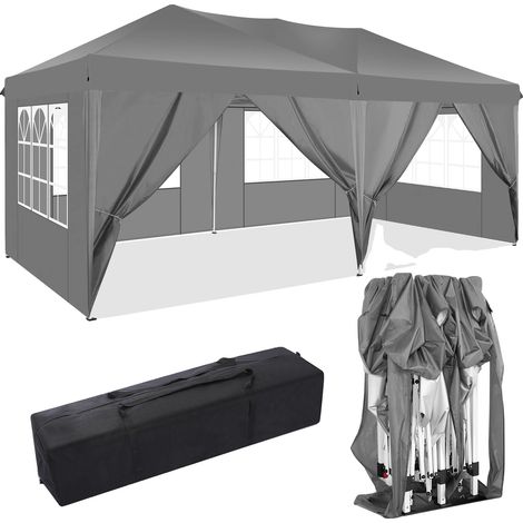 Caseta de jardín, tejido impermeable, protección UV, gris. (1/2)