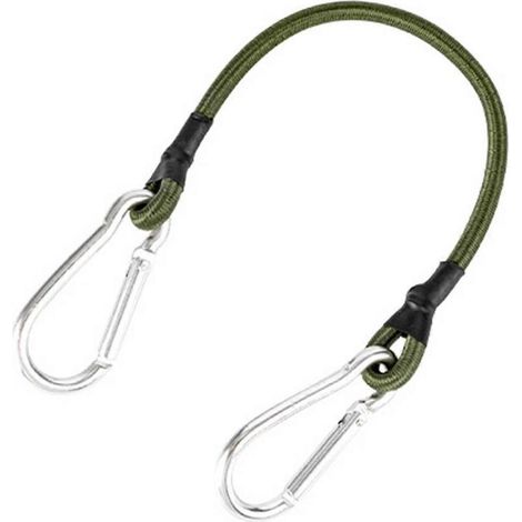 Corde élastique de 30/60/90 cm avec mousqueton, robuste, pour camping, caravane, tente, vélo, kayak et bagages. (1/5)