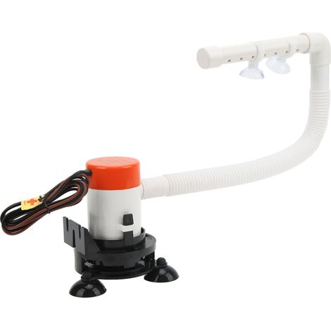 Pompe à appâts 12 V, débit maximal de 350 GPH, aérateur portable pour aquarium, bateau et tout type de récipient. (1/5)
