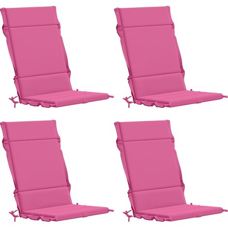 Coussins de Chaise à Dossier Haut en 4 Pièces GEMERT 4 pcs Rose vidaXL (1/5)