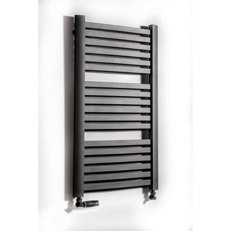 LUXRAD Badheizkörper Kastor 945 x 580 mm mattschwarze Seite