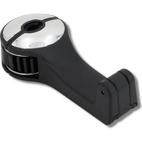 Argent/Noir Support téléphone multifonction - VENTEO - Crochet pour siège arrière de voiture - Appuie-têtes - Rotatif 360 degrés - Argent - Rangement voiture - Compatible avec tous les téléphones (1/5)