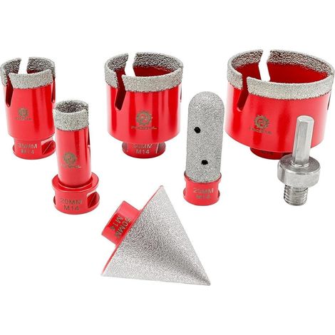Fliesenbohrer Diamant Bohrkronen Porzellan Keramik 7tlg SET4 (1/5)